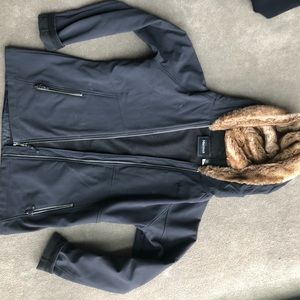 Marmot fur hooded jacket